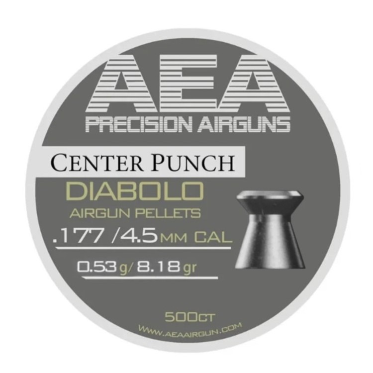 pellets-center-punch-45mm-177-818gr-aea-1 AEA Center Punch .177 Caliber Pellets - 8.18 Grain Premium Airgun Ammunition